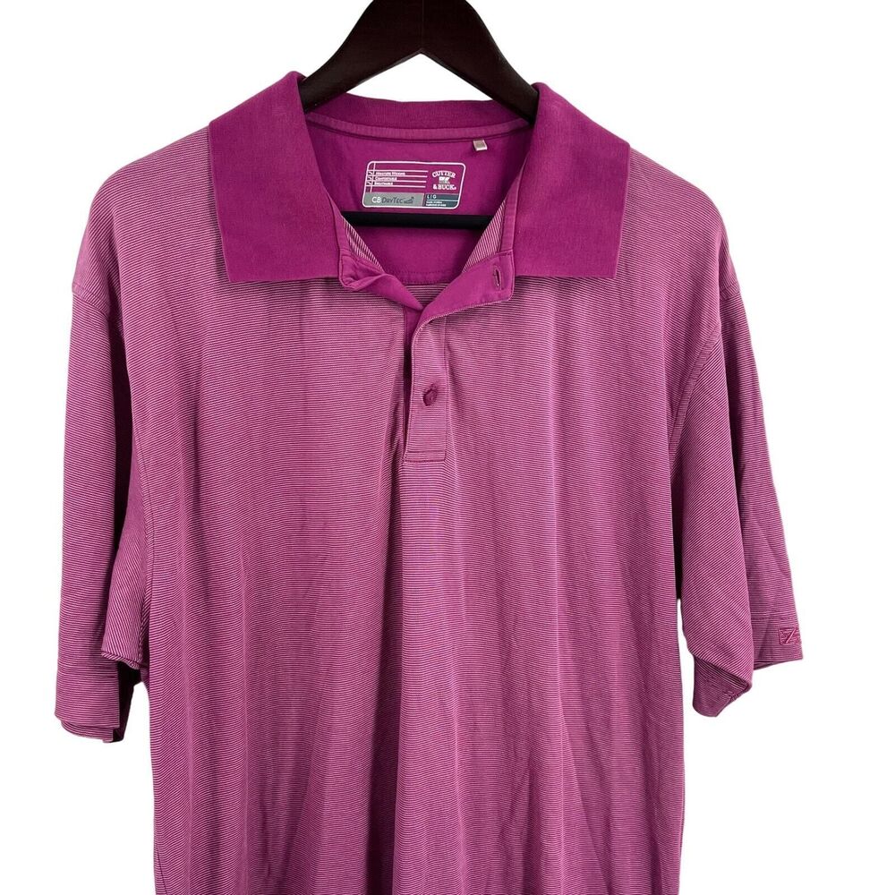 Cutter & Buck DryTec Polo Large‎ Pink Stripe